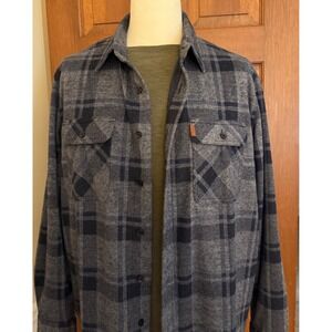 Chaps Brushed‎ Flannel Shirt Mens XL Blue Button Down Long Sleeve